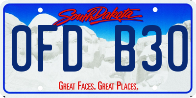SD license plate 0FDB30