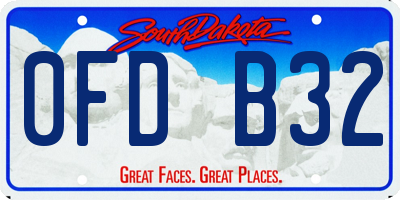 SD license plate 0FDB32