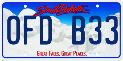 SD license plate 0FDB33