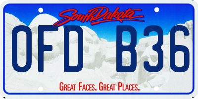 SD license plate 0FDB36