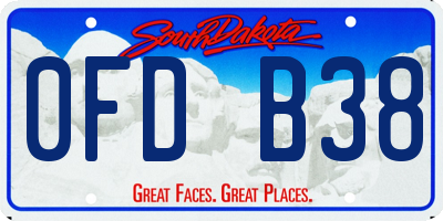 SD license plate 0FDB38