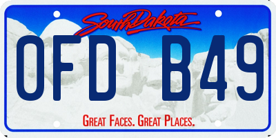 SD license plate 0FDB49