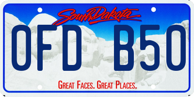 SD license plate 0FDB50