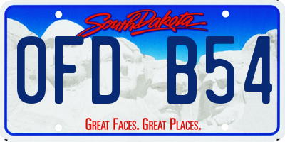 SD license plate 0FDB54