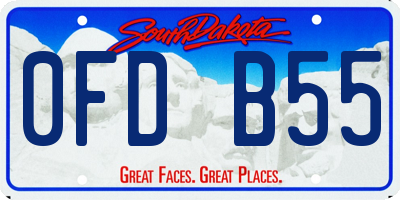SD license plate 0FDB55