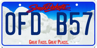 SD license plate 0FDB57