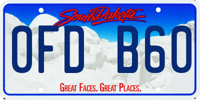 SD license plate 0FDB60