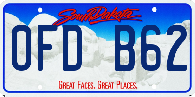 SD license plate 0FDB62