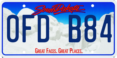 SD license plate 0FDB84