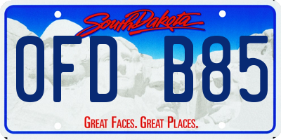 SD license plate 0FDB85