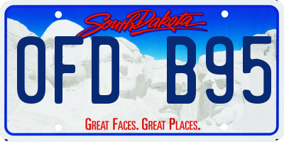 SD license plate 0FDB95