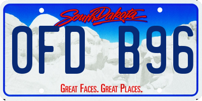 SD license plate 0FDB96