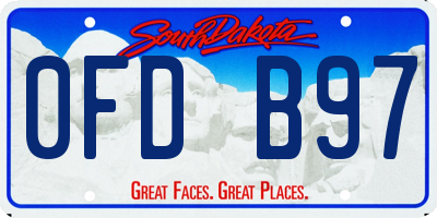 SD license plate 0FDB97