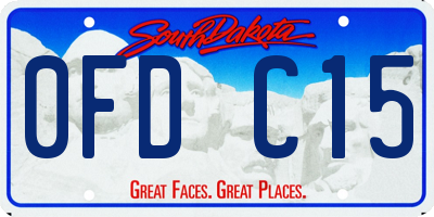 SD license plate 0FDC15
