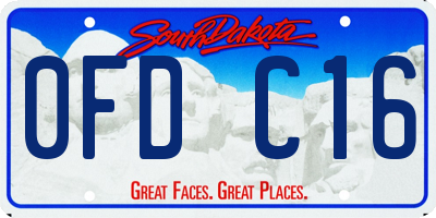 SD license plate 0FDC16