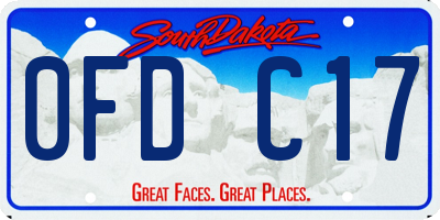 SD license plate 0FDC17