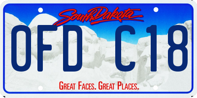 SD license plate 0FDC18
