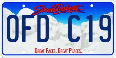 SD license plate 0FDC19