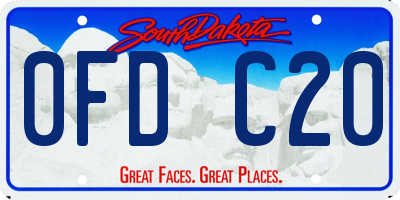 SD license plate 0FDC20