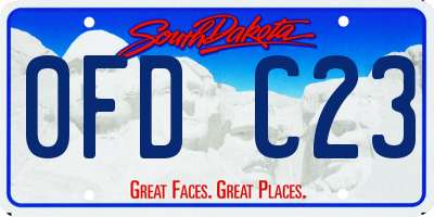 SD license plate 0FDC23