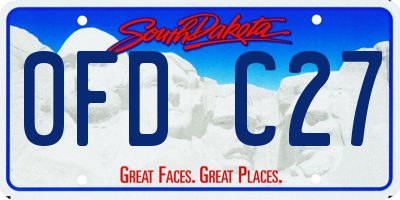 SD license plate 0FDC27