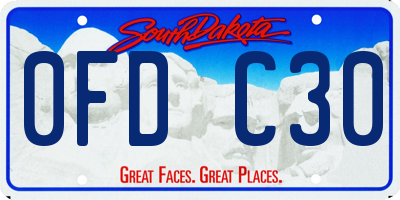 SD license plate 0FDC30