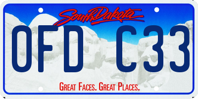 SD license plate 0FDC33