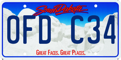 SD license plate 0FDC34