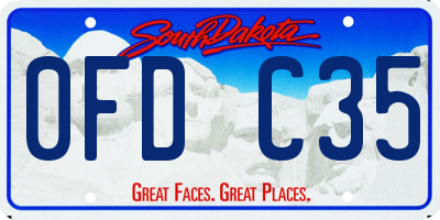 SD license plate 0FDC35
