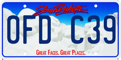 SD license plate 0FDC39