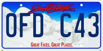 SD license plate 0FDC43