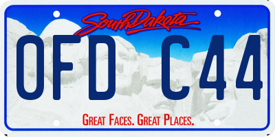 SD license plate 0FDC44