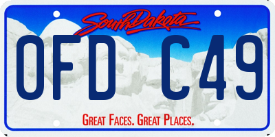 SD license plate 0FDC49
