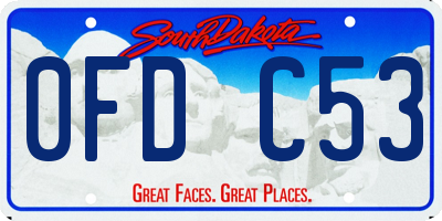 SD license plate 0FDC53