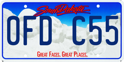 SD license plate 0FDC55