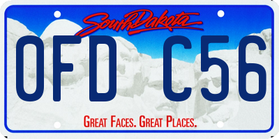 SD license plate 0FDC56
