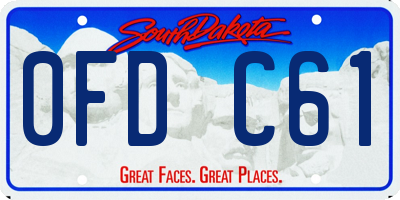 SD license plate 0FDC61