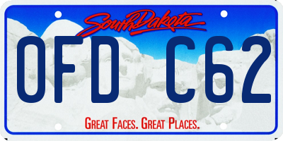 SD license plate 0FDC62