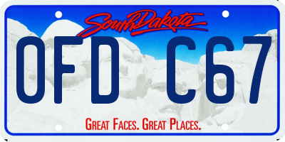 SD license plate 0FDC67