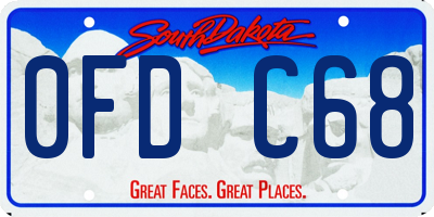 SD license plate 0FDC68