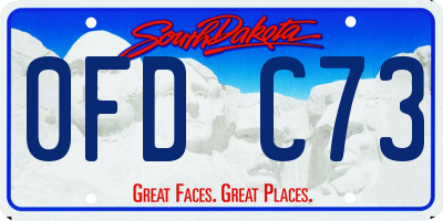 SD license plate 0FDC73