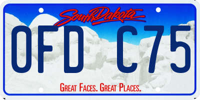 SD license plate 0FDC75