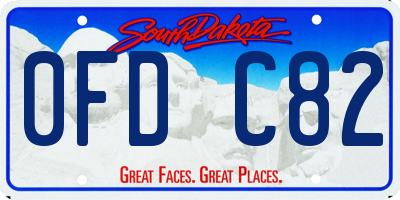 SD license plate 0FDC82