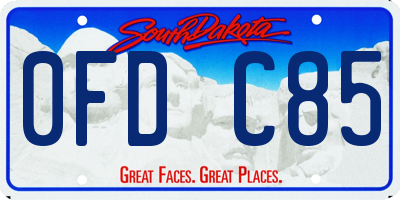 SD license plate 0FDC85