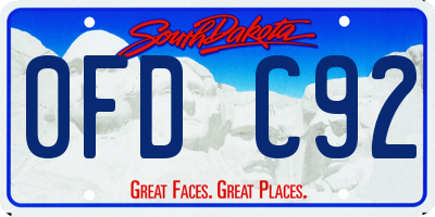 SD license plate 0FDC92