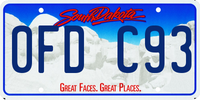 SD license plate 0FDC93