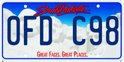 SD license plate 0FDC98