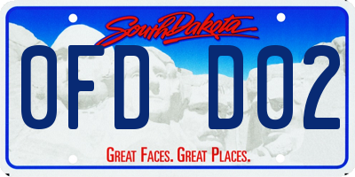 SD license plate 0FDD02