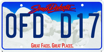 SD license plate 0FDD17