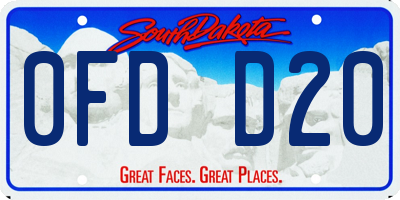 SD license plate 0FDD20